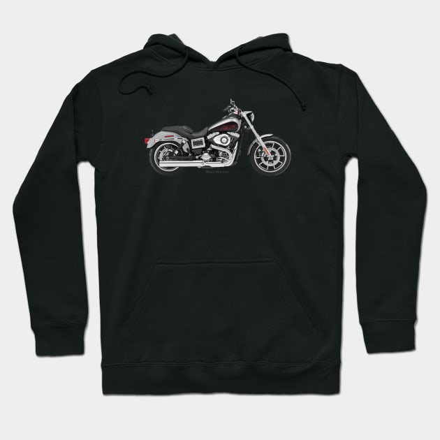Harley-Davidson Dyna Low Rider silver, s Hoodie by MessyHighway